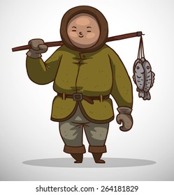 Eskimo, Man, vector 