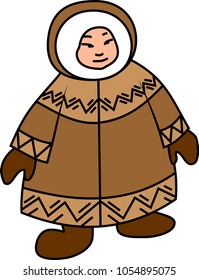 Eskimo in national clothes