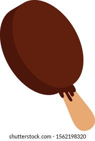 Eskimo pie, illustration, vector on white background.