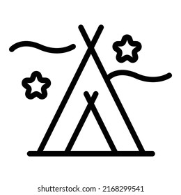 Eskimo tent icon outline vector. Winter glacier. Adventure travel