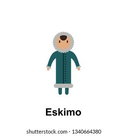 Eskimo, woman cartoon icon. Element of People around the world color icon. Premium quality graphic design icon. Signs and symbols collection icon for websites, web design
