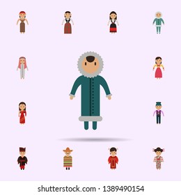 Eskimo, woman cartoon icon. Universal set of people around the world for website design and development, app development