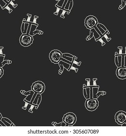 Eskimos doodle seamless pattern background