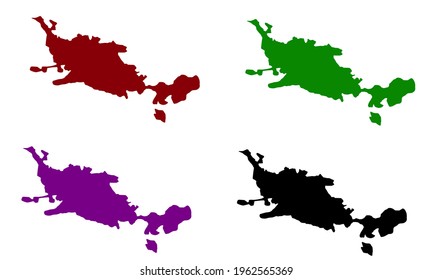 Eskisehir city map silhouette design in Turkey with white background