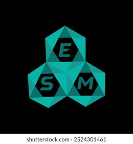 ESM creative minimalist letter logo. ESM unique vector initials alphabet letter logo design
