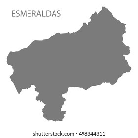 Esmeraldas Ecuador Map grey
