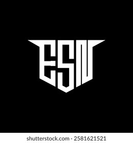 ESN letter logo design with white background in illustrator, vector logo modern alphabet font overlap style, calligraphy designs for logo, Poster, Invitation, etc.