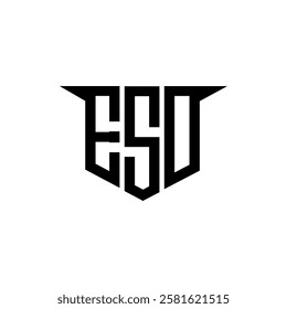 ESO letter logo design with white background in illustrator, vector logo modern alphabet font overlap style, calligraphy designs for logo, Poster, Invitation, etc.