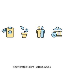 Esop - Employee Stock Ownership Plan icons set . Esop - Employee Stock Ownership Plan pack symbol vector elements for infographic web