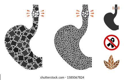 Esophageal cancer icon mosaic of humpy items in different sizes and color tones, based on esophageal cancer icon. Vector humpy parts are organized into mosaic.