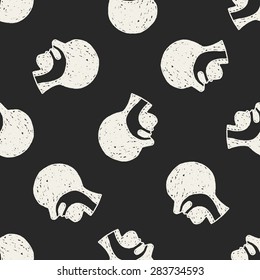 esophagus doodle seamless pattern background