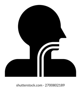 Elemento del icono del esófago para el diseño