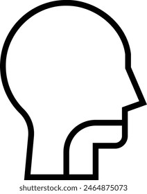 esophagus icon. Thin linear style design isolated on white background