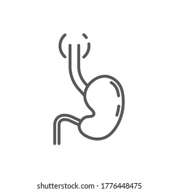 Esophagus vector icon symbol anatomy isolated on white background