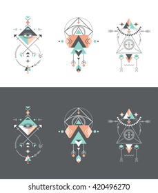 Esoteric, Alchemy, boho, bohemian sacred geometry, tribal and Aztec, sacred geometry, mystic shapes, symbols