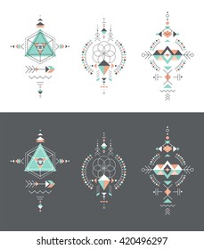 Esoteric, Alchemy, boho, bohemian sacred geometry, tribal and Aztec, sacred geometry, mystic shapes, symbols