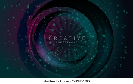 Esoteric background. Cosmic pattern with  round frame. Magical abstract banner. Mystical flyer. Steampunk backdrop. Mysticism and esotericism symbol.