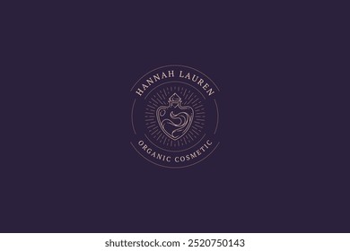 Esotérico brilhante poção poção jar círculo linha arte logotipo modelo vetor ilustração. Mitologia garrafa de vidro de fantasia com feiticeiro veneno alquimia elixir logotipo linear para marca de cosmetologia