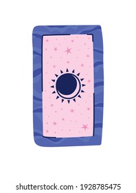 esoteric card with one eclipse vector illustration design