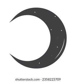 esoteric crescent moon icon isolated vector