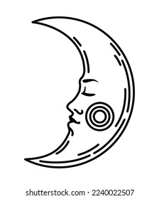 símbolo de luna creciente esotérica