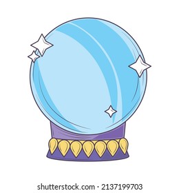 esoterische Kristallkugel Symbol einzeln