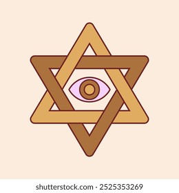 Esoteric Element Icon Illustration Flat Design Style