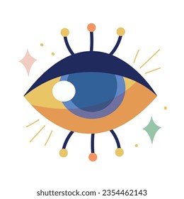 esoteric eyeball magic icon isolated