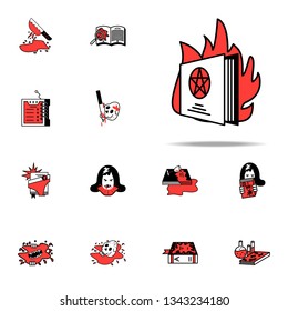 Esoteric, fire icon. Literary genres icons universal set for web and mobile