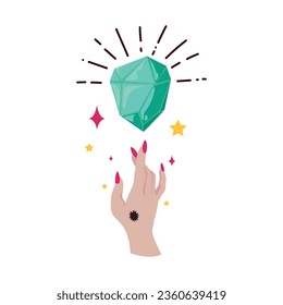 esoteric hand design vector isolated