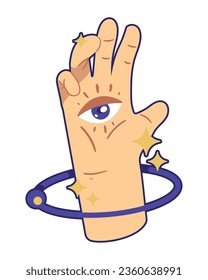 esoteric hand illustration vector isolated