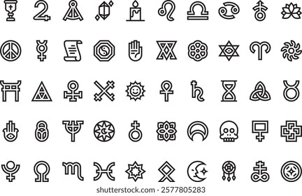 Esoteric icons High-Quality Vector Icons Collection with Editable Stroke. Ideal for Professional and Creative Projects.