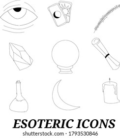 esoteric icons / mystic icon / esoteric icon vector / illustration vector