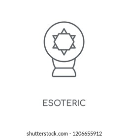 Esoteric linear icon. Esoteric concept stroke symbol design. Thin graphic elements vector illustration, outline pattern on a white background, eps 10.