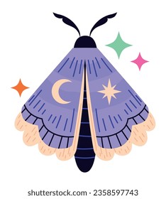 esoteric magic butterfly icon isolated