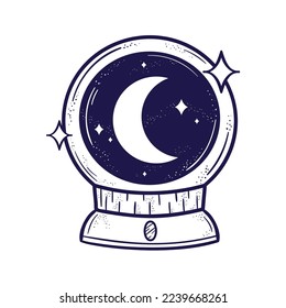 esoteric magic crystal ball icon