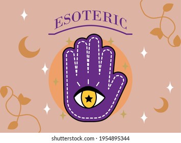 Esoteric and magic eye hand