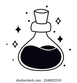 esoteric magic potion flask icon