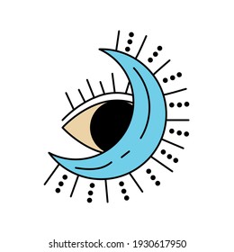 esoteric moon and eye icon