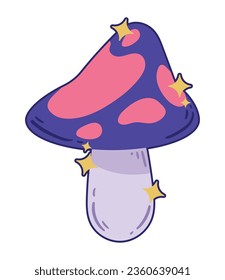 esoteric mushroom illustration vector isolated