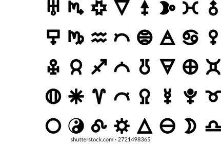 Ícones Esotéricos E Místicos Ícone de vetor simples. Modelo de design de símbolo de ilustração para elemento de interface do usuário móvel da Web.