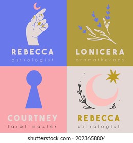Esoteric, mystic premade logo collection