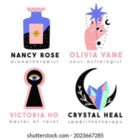 Colección de logotipos de místicos prefabricados