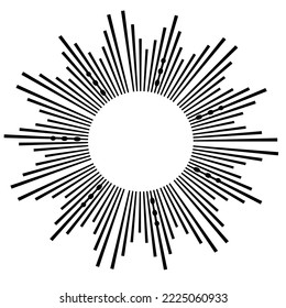 Esoteric mystical magical heavenly element. Sun.