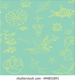 Esoteric pattern; Sacred forms;Alchemy, religion, philosophy, spirituality, hipster symbols and elements