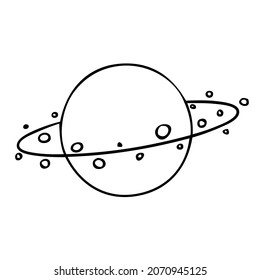 Esoteric planet symbol. Celestial signs. Vector illustration in hand drawn style