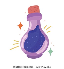 icono del frasco de poción esotérica aislado