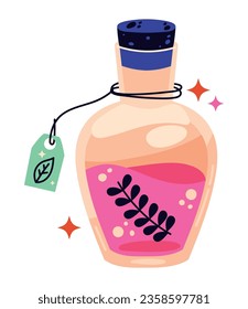 esoteric potion bottle icon isolated