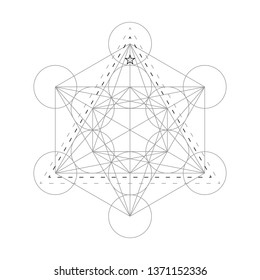 Esoteric sacred geometry vector on white background. Vector illustration