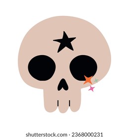 esoteric skull design vector isolated